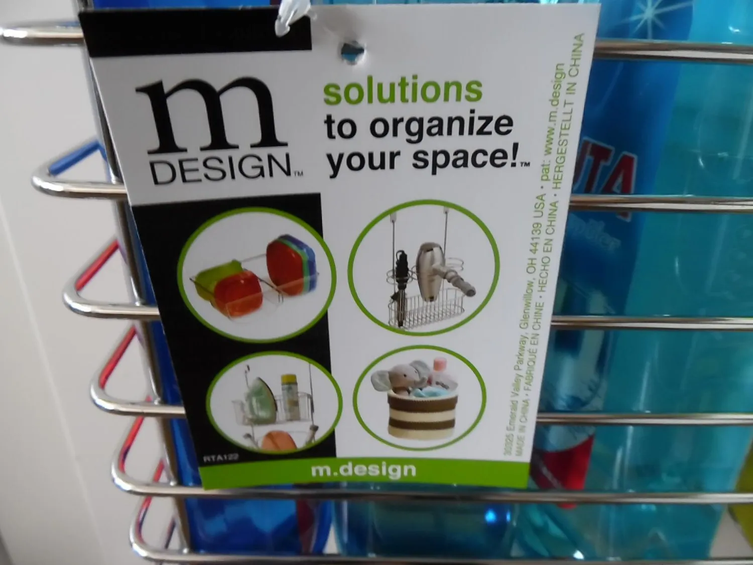 mDesign Küchenregal Einhängen Schranktür-Organizer bronze