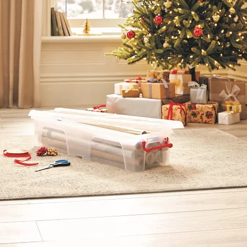 Kreher Geschenkpapierbox Aufbewahrungsbox 20 L mit Deckel