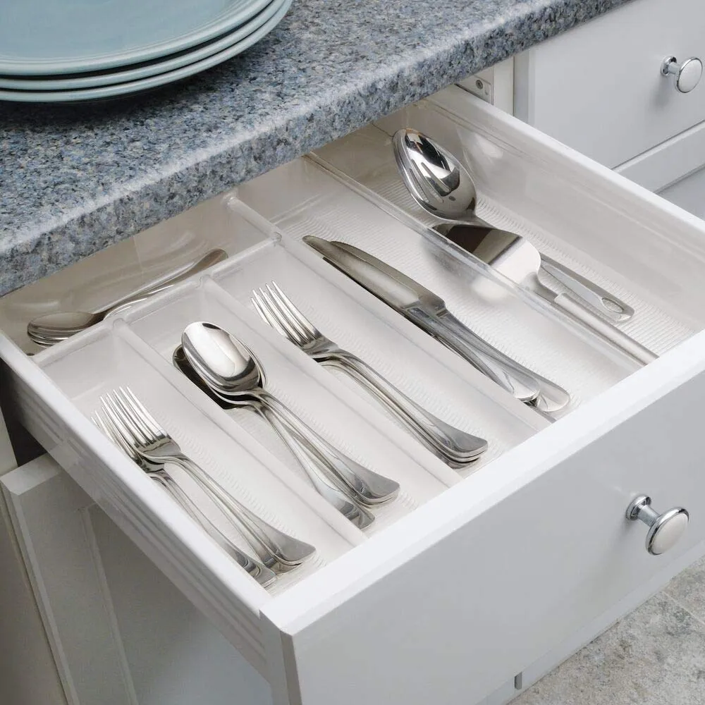 mDesign Besteckeinsatz transparent erweiterbar Schublade