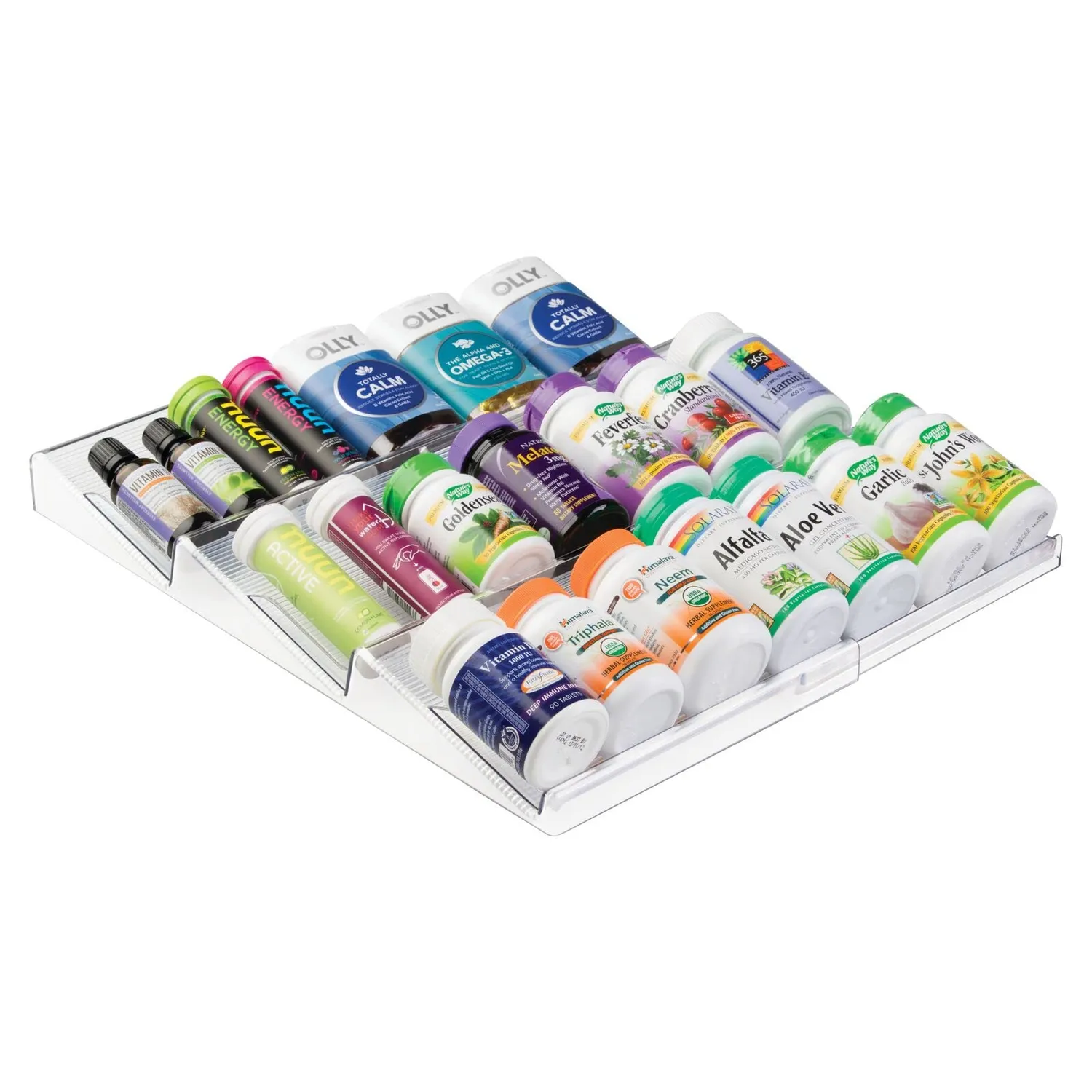 mDesign Schubladeneinsatz 3 Ebenen transparent ausziehbar