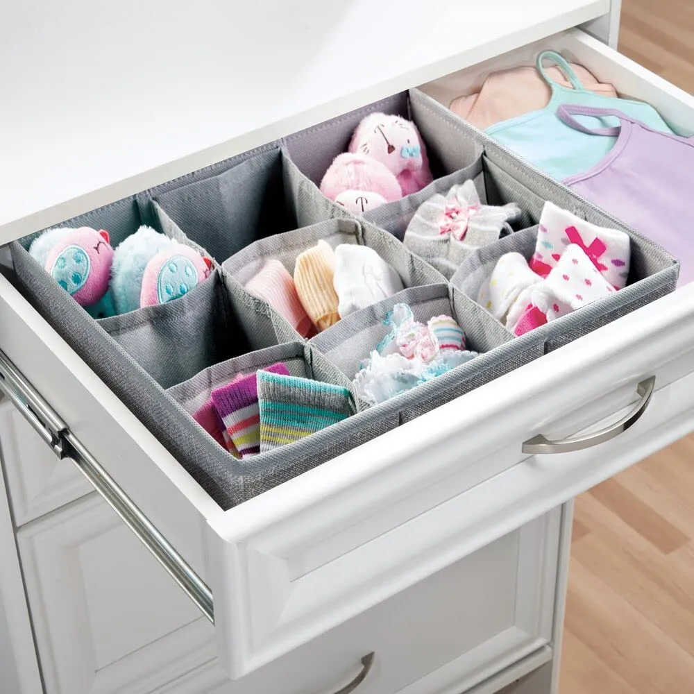 M Design Baby Organizer Aufbewahrungsbox Grau 9 Fächer