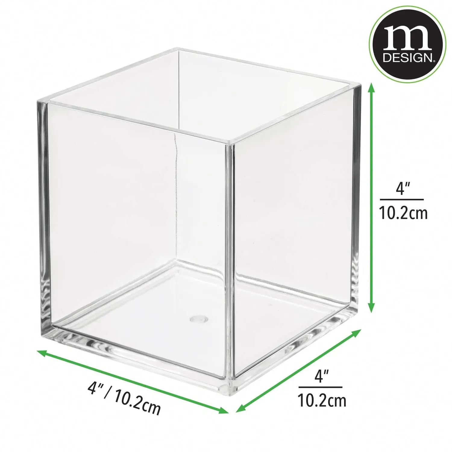mDesign Kosmetik Organizer Box 3er-Set transparent quadratisch