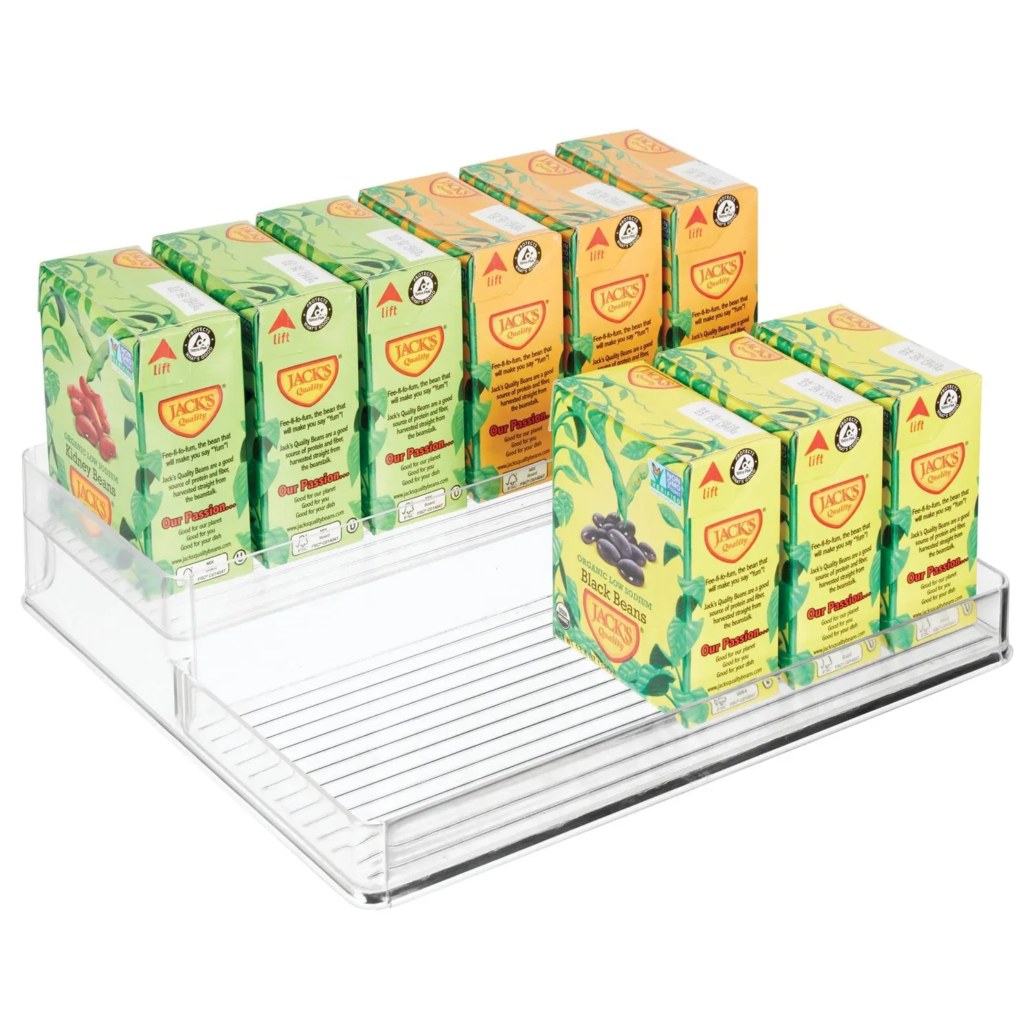 mDesign Gewürzregal 2er-Set transparent 2-stufig Küche