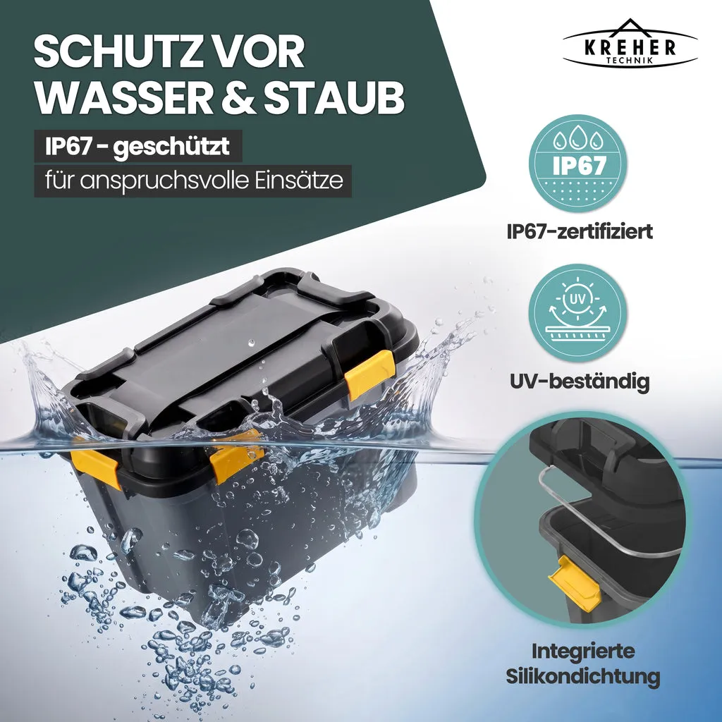 Kreher Bunker Aufbewahrungsbox 55 Liter schwarz IP67