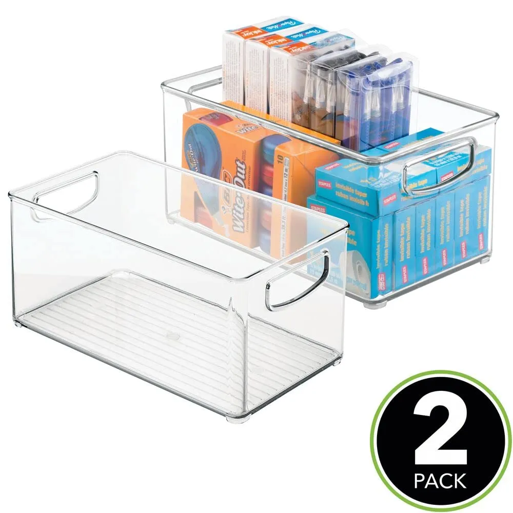 mDesign Schreibtisch Organizer transparent 2er-Set