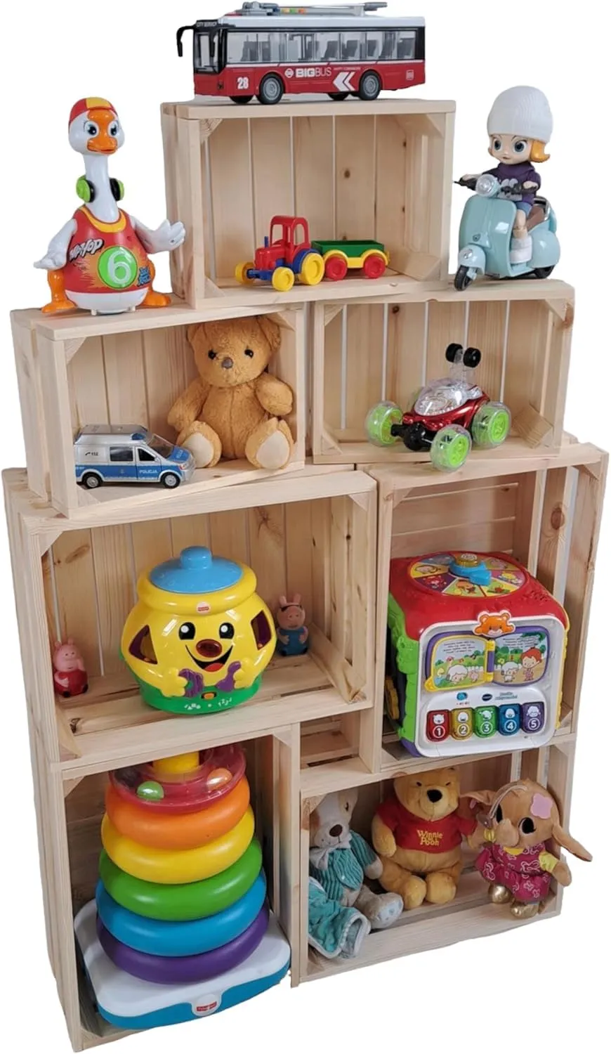GoodFreshDecor Holzkisten 3er Set 30x20x12 cm natur