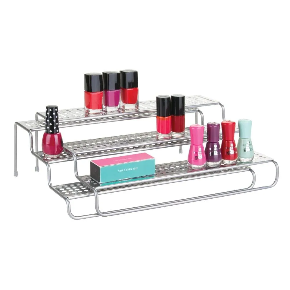 mDesign Gewürzregal ausziehbar Metall silber 35,5 cm