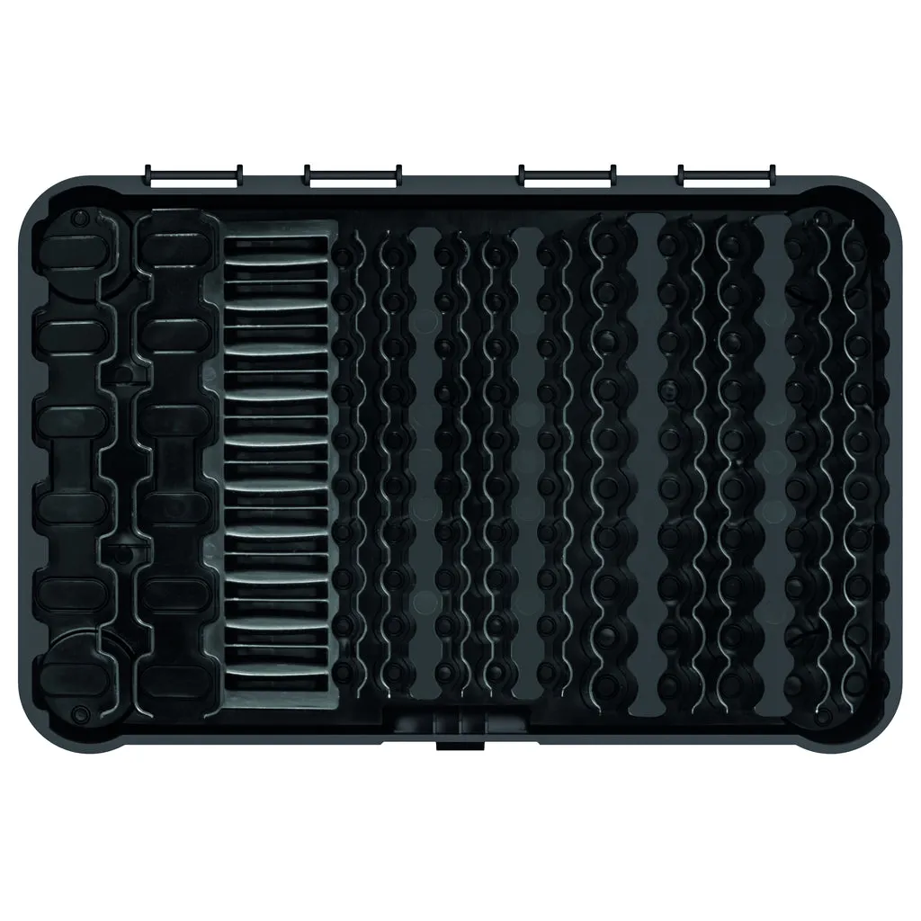 Kreher Batteriebox XL Schwarz-Transparent für 115 Stück