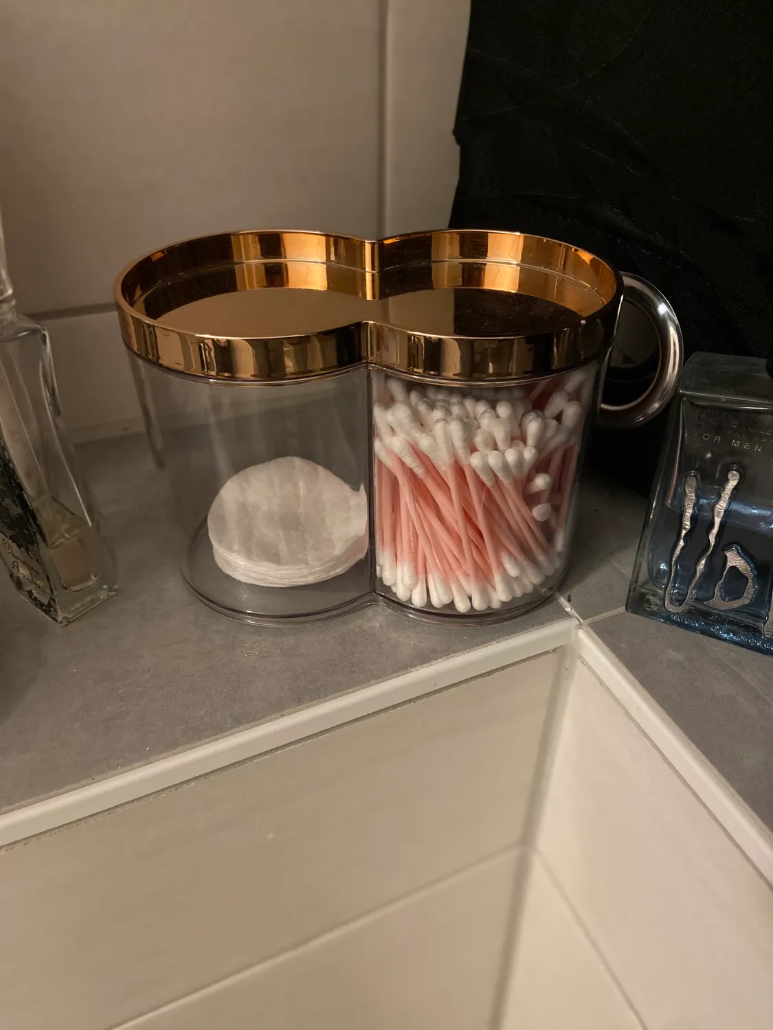 mDesign Kosmetikorganizer 2er-Set roségold stapelbar