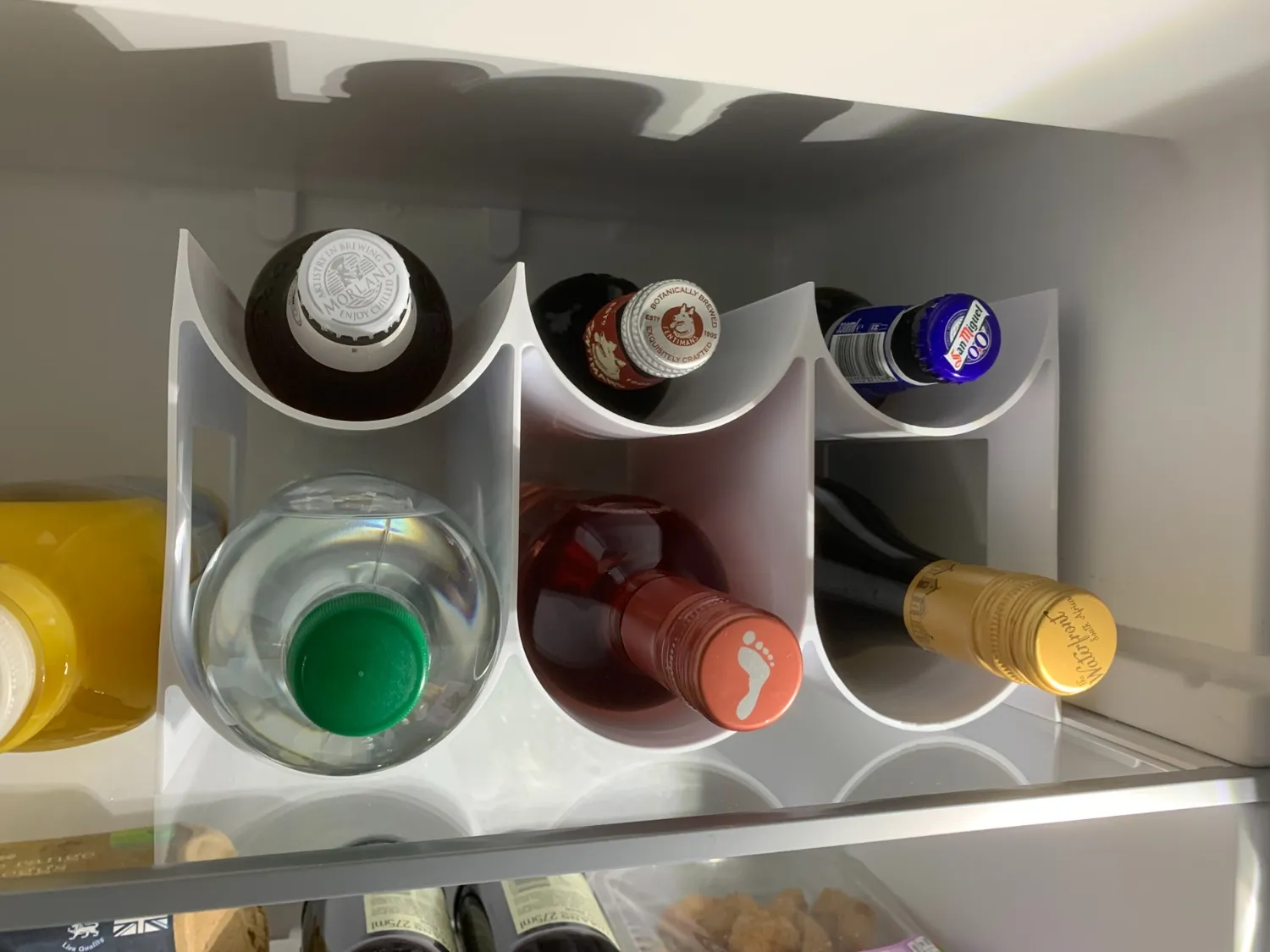 mDesign Weinregal Kunststoff 6 Flaschen Weiß stapelbar