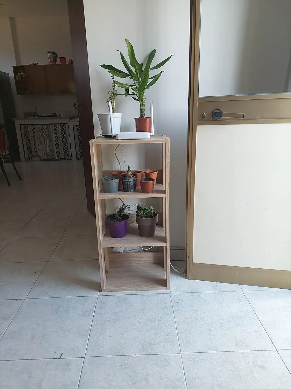 Iris Ohyama Open Wood Rack OWR-200 Regal hellbraun 20 cm