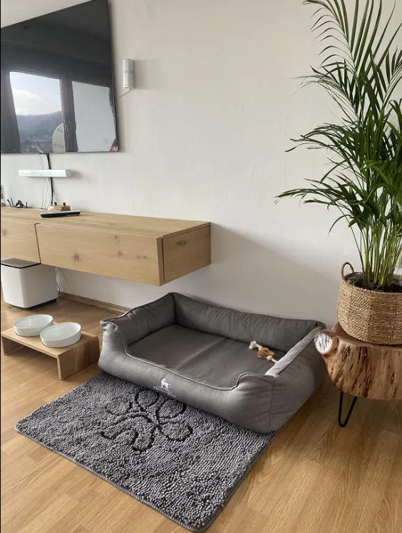 Lifewit Fußmatte Chenille waschbar Grau 50x80cm