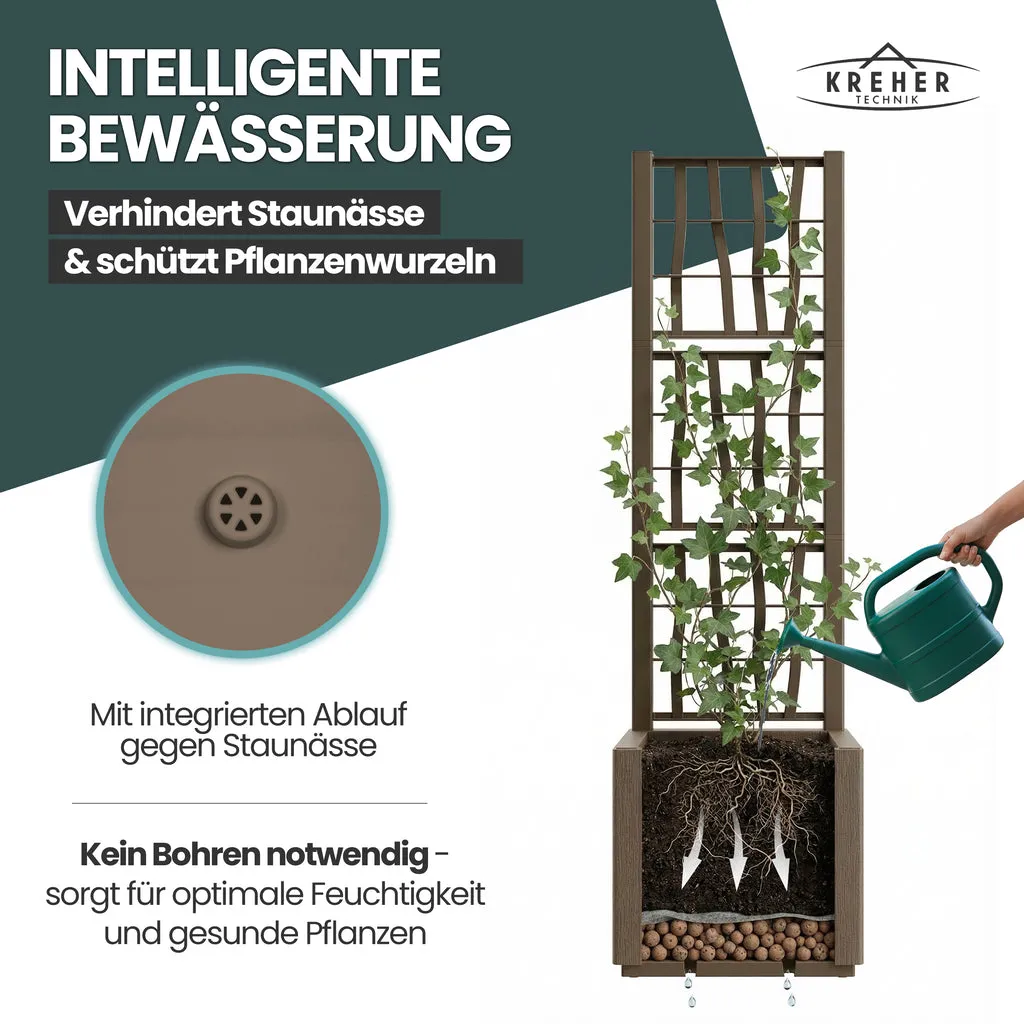 Kreher Ethica Spalier schmal 36x36x140 taupe 2er-Set