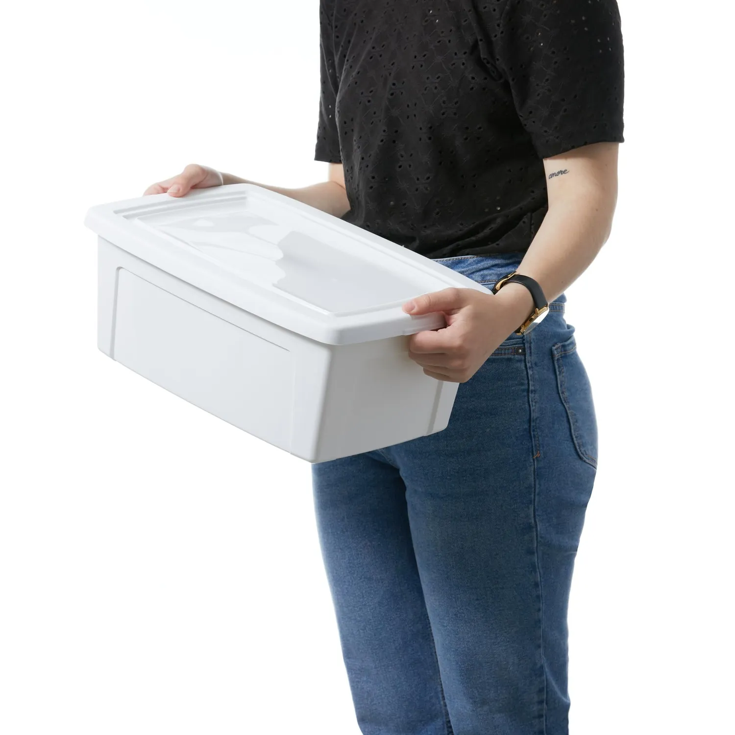 Iris Ohyama MCB-11 Aufbewahrungsbox 11L weiß 10er Set