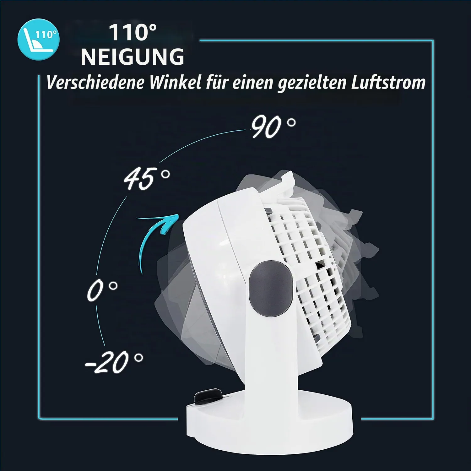 Iris Ohyama Woozoo PCF-HD15N Tischventilator Weiß leise