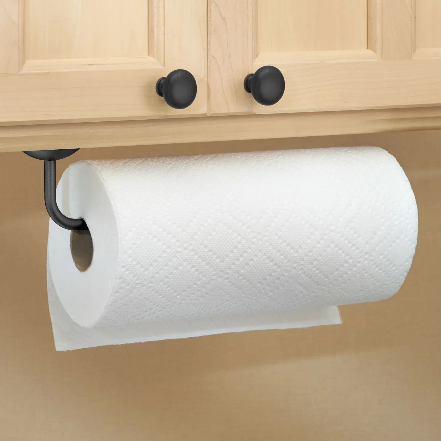 mDesign Küchenrollenhalter Wand Stahl mattschwarz