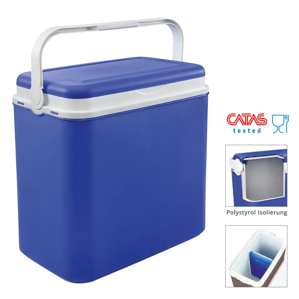 Kreher Kühlbox 24 L Blau passiv mit 2 Kühlakkus