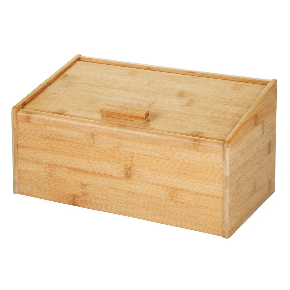 mDesign Brotkasten Bambus natur mit Deckel Brotbox Holz
