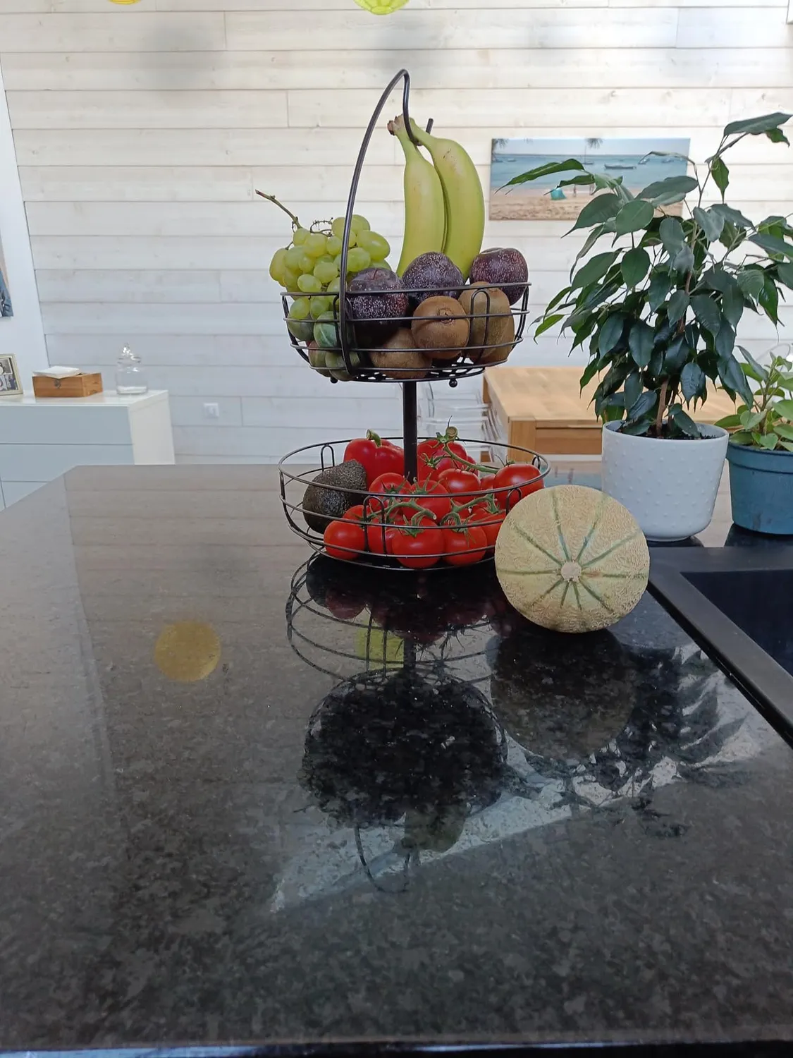BOMCLAP Obst Etagere Obstkorb 2-etagig bronze