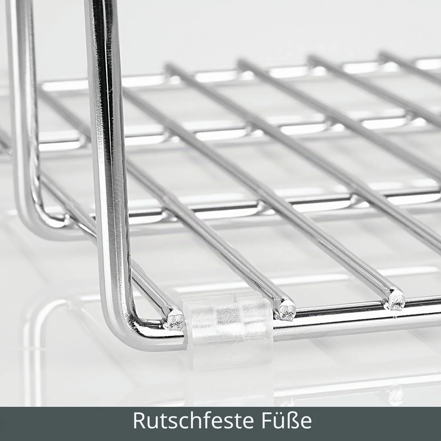 mDesign Deckelhalter Metall silberfarben 25,9x18,5cm