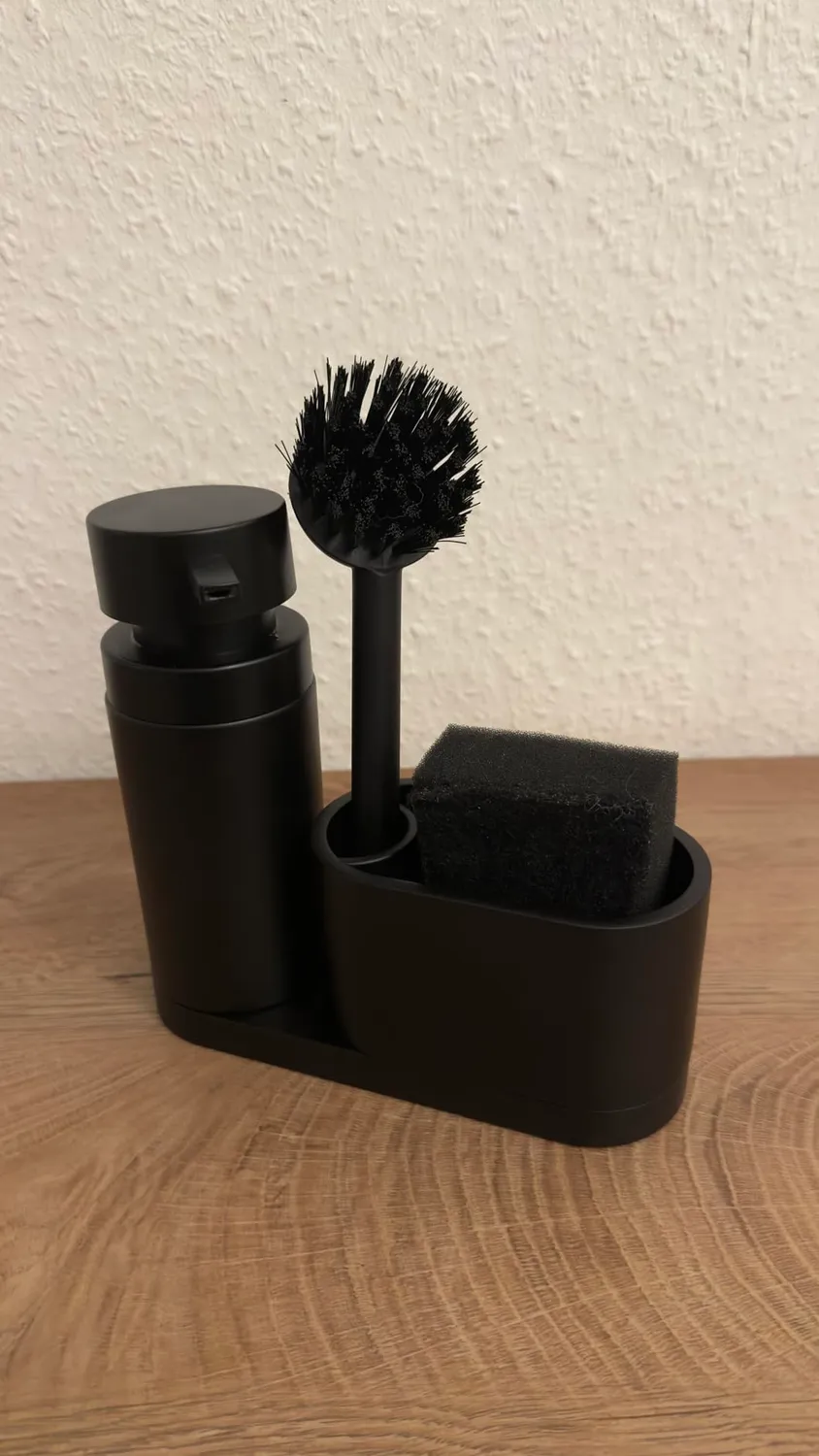 blackswedenhome Spülbecken Organizer Spül-Set schwarz matt Kunststein