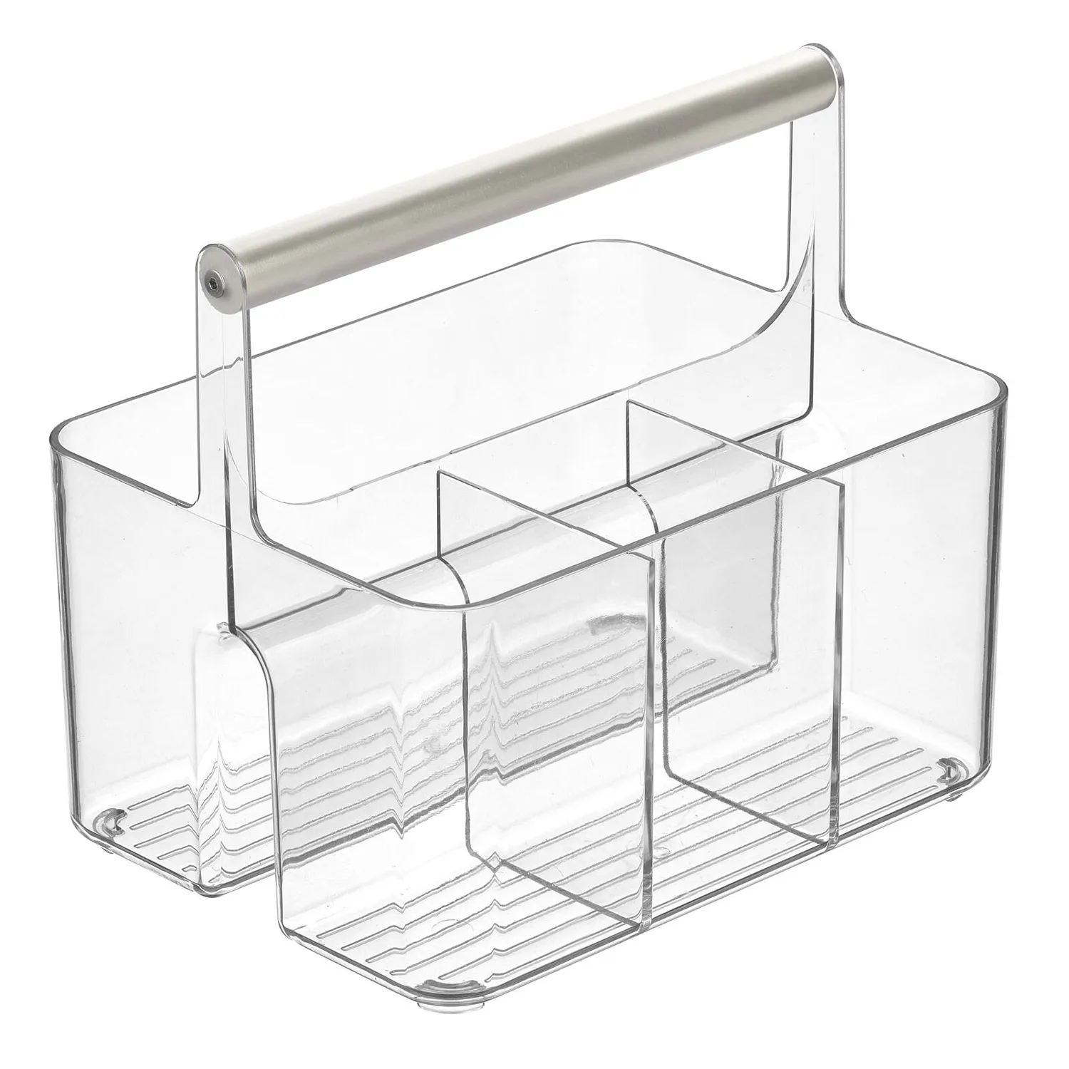 mDesign Aura Aufbewahrungskorb Kunststoff Transparent Griff
