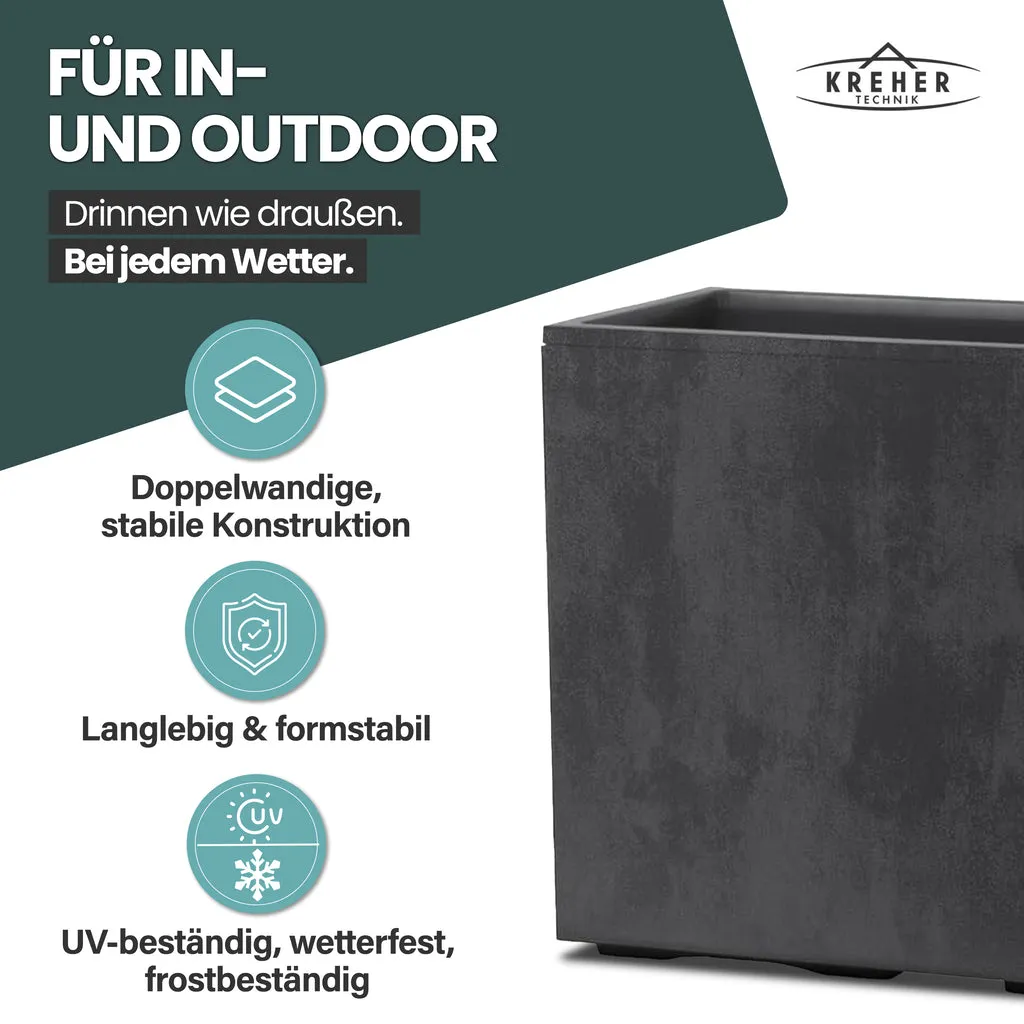 Kreher Millennium Fence Pflanzkasten Anthrazit 93 L