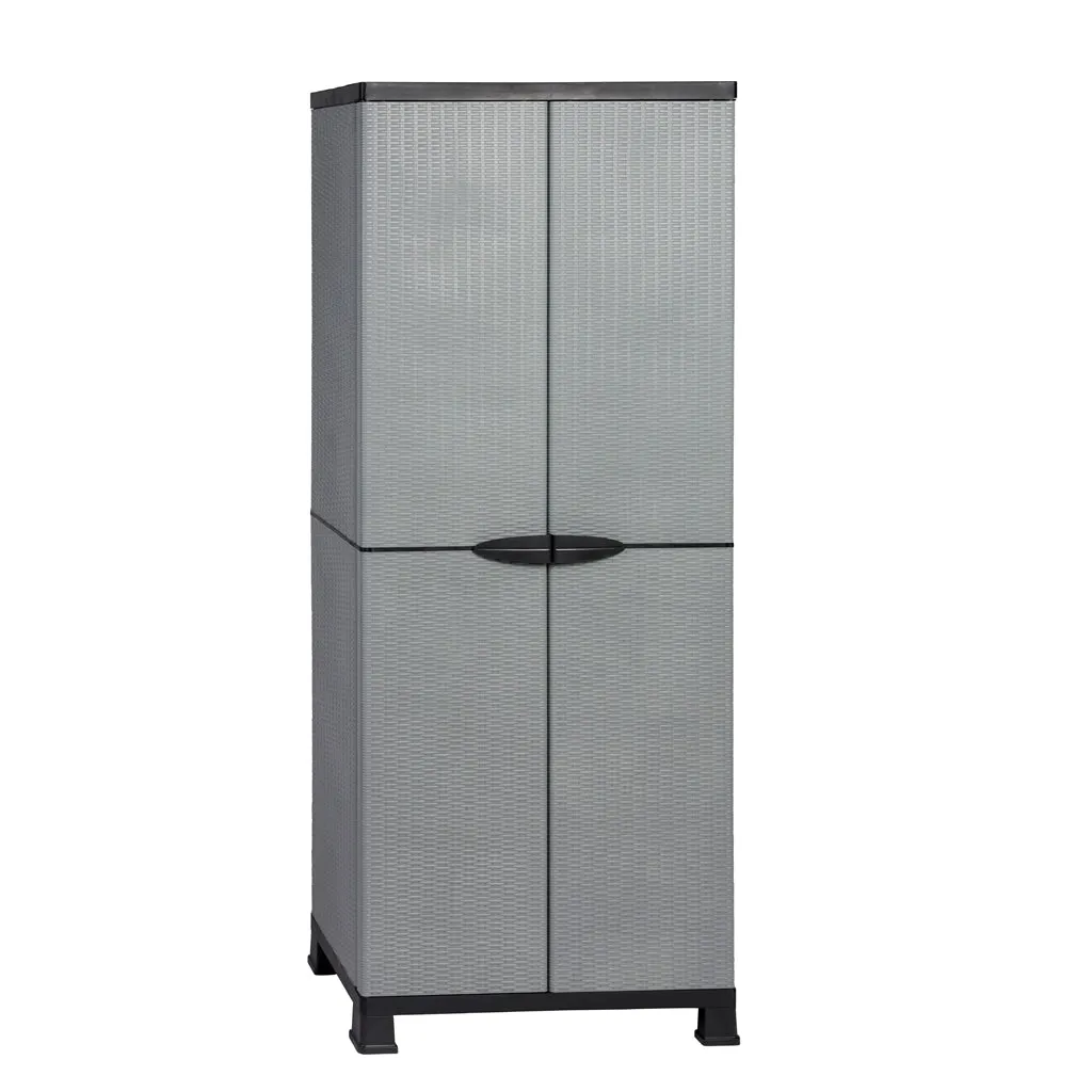 Kreher Madera Kunststoffschrank 3 Böden Rattan 171cm