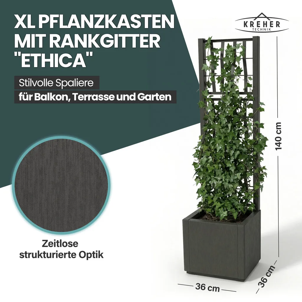 Kreher Ethica XL Spalier Pflanzkasten Anthrazit 35 L
