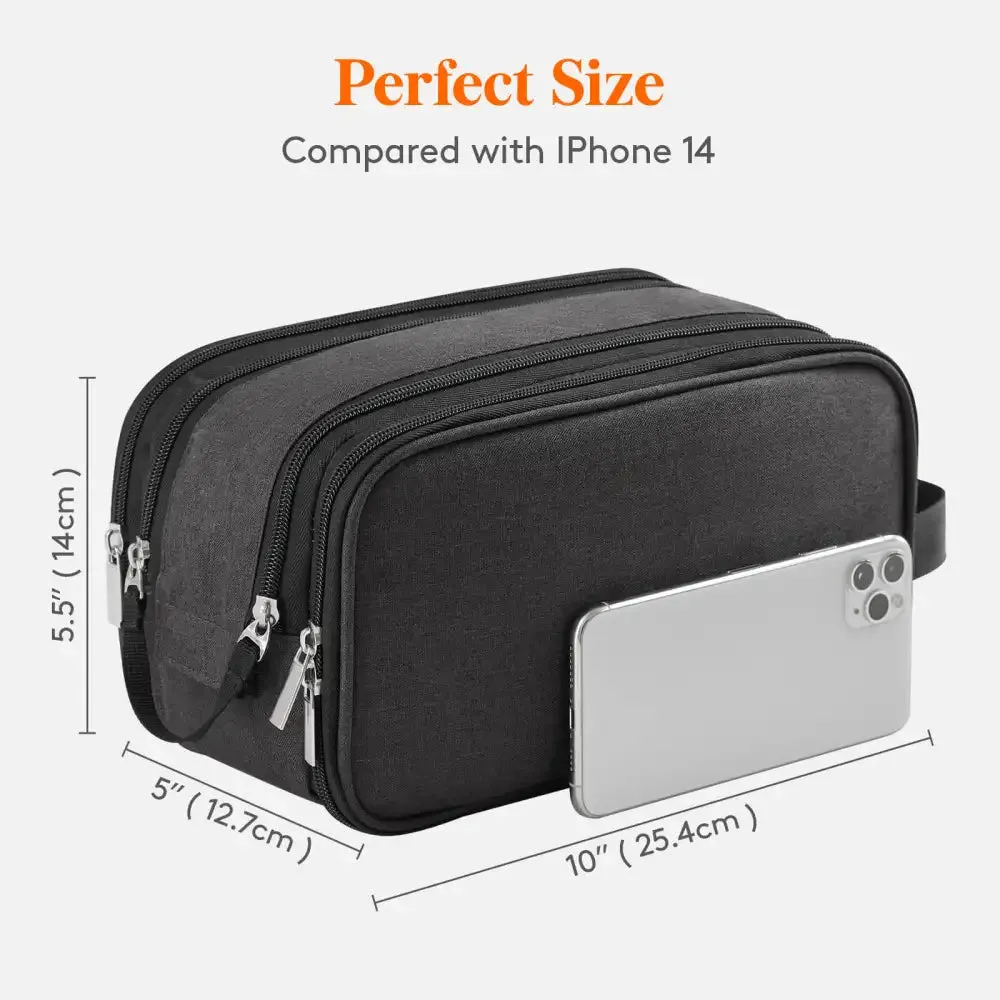 Lifewit Kulturbeutel Herren Waschtasche Schwarz Medium Nassfach