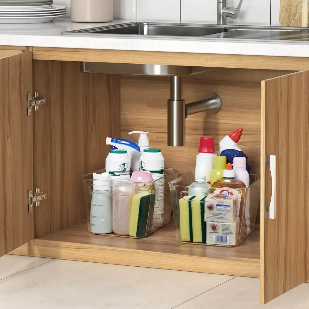 Lifewit Aufbewahrungsbox Transparent Kühlschrank mit Griff