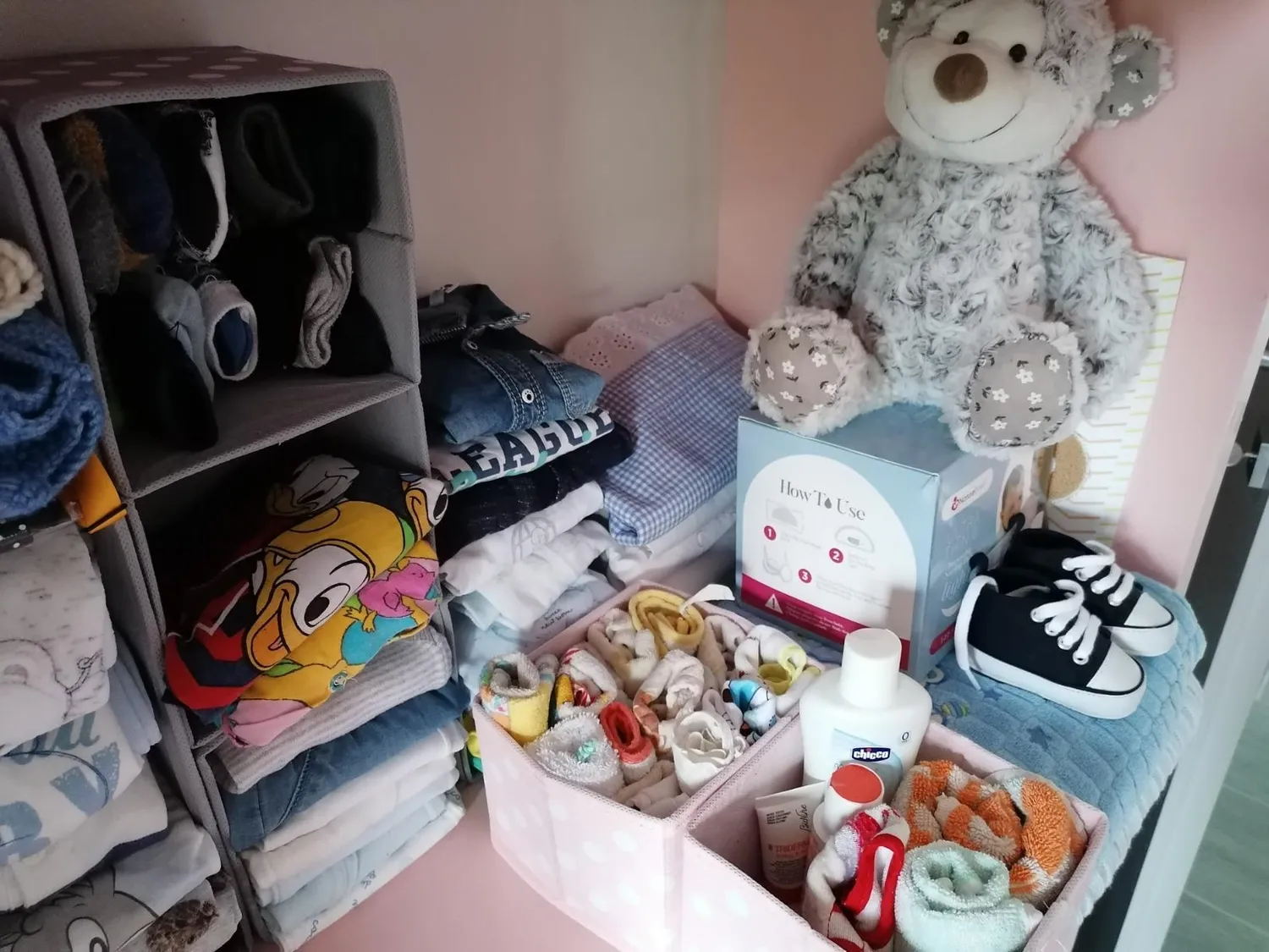mDesign Aufbewahrungsbox Stoffbox grau Fischgrät 12er-Set