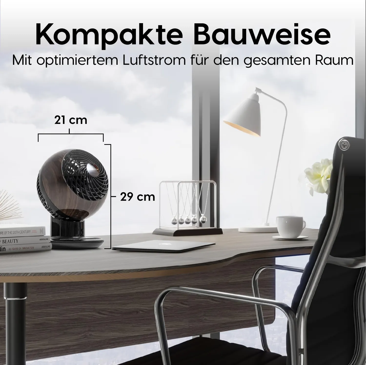 Iris Ohyama Woozoo PCF-SC15T Tischventilator Holz leise