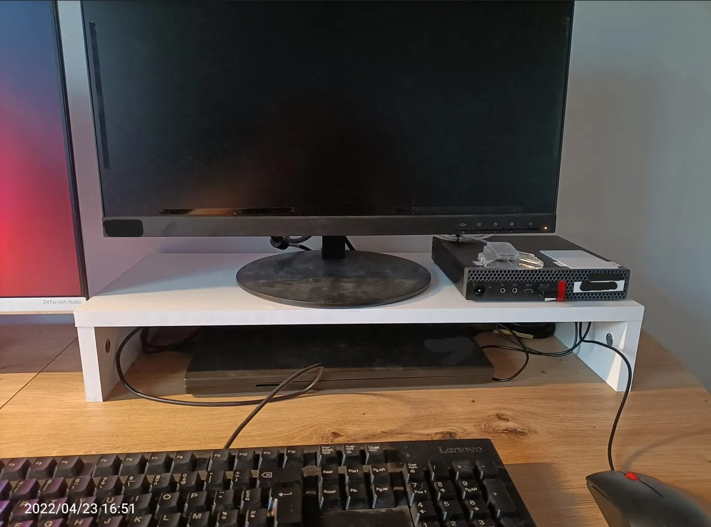 Iris Ohyama Basic MS-590B Monitorständer 27 Zoll weiß