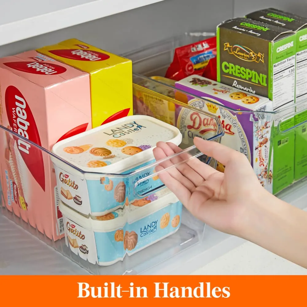 Lifewit Aufbewahrungsbox Transparent Kühlschrank mit Griff