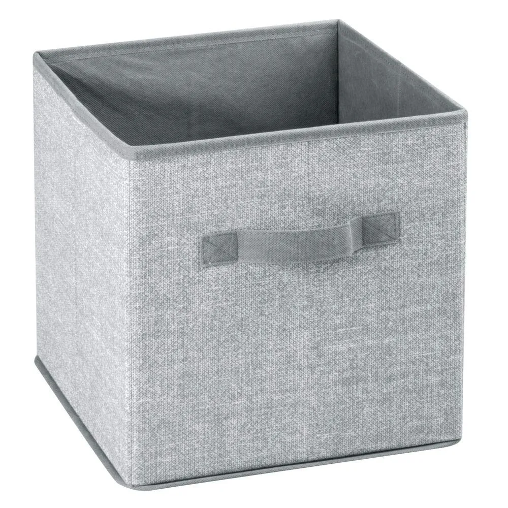 mDesign 2er-Set Stoffbox grau groß mit Griffen