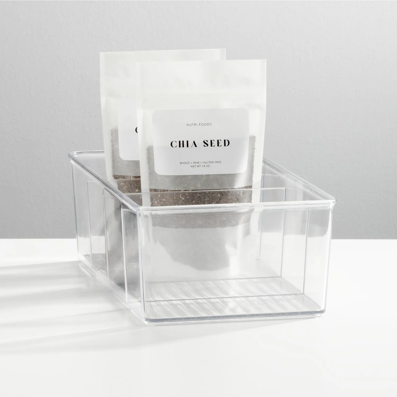 mDesign Aufbewahrungsbox Küchen Organizer 4 Fächer transparent