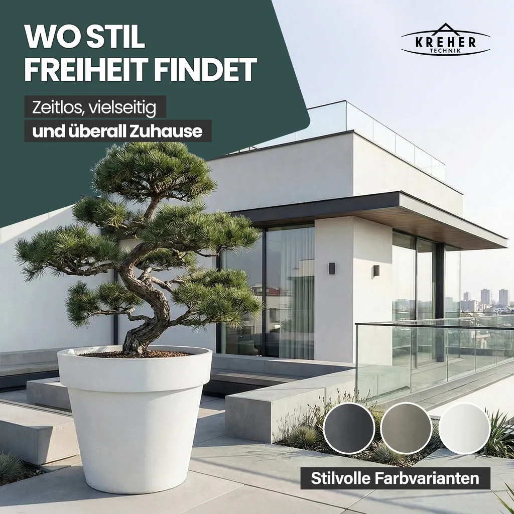 Kreher Like XXL Pflanzkübel Weiß 79 cm 2er Set