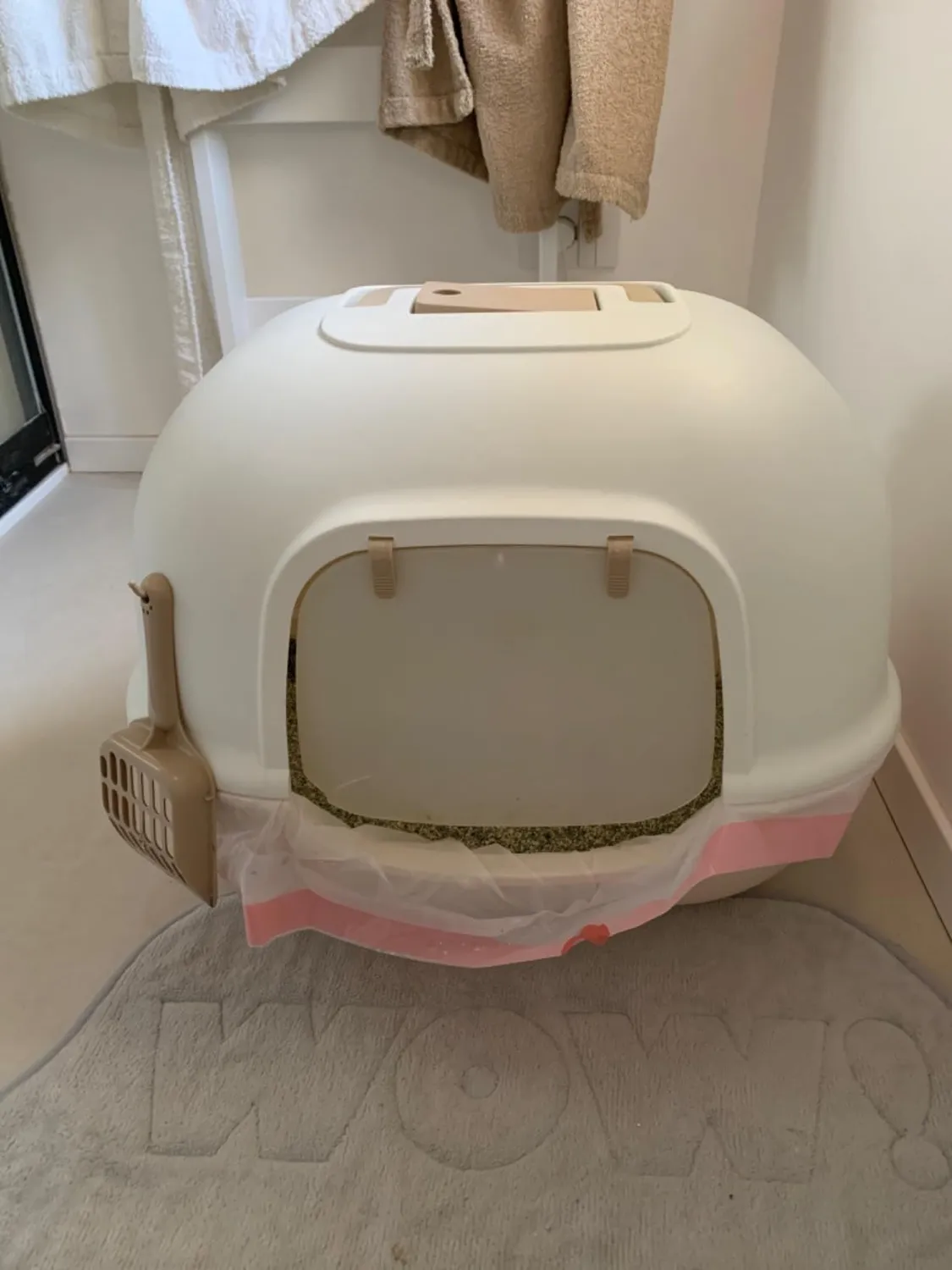 Iris Ohyama WNT-510 Katzentoilette geschlossen beige für Katzen bis 5kg