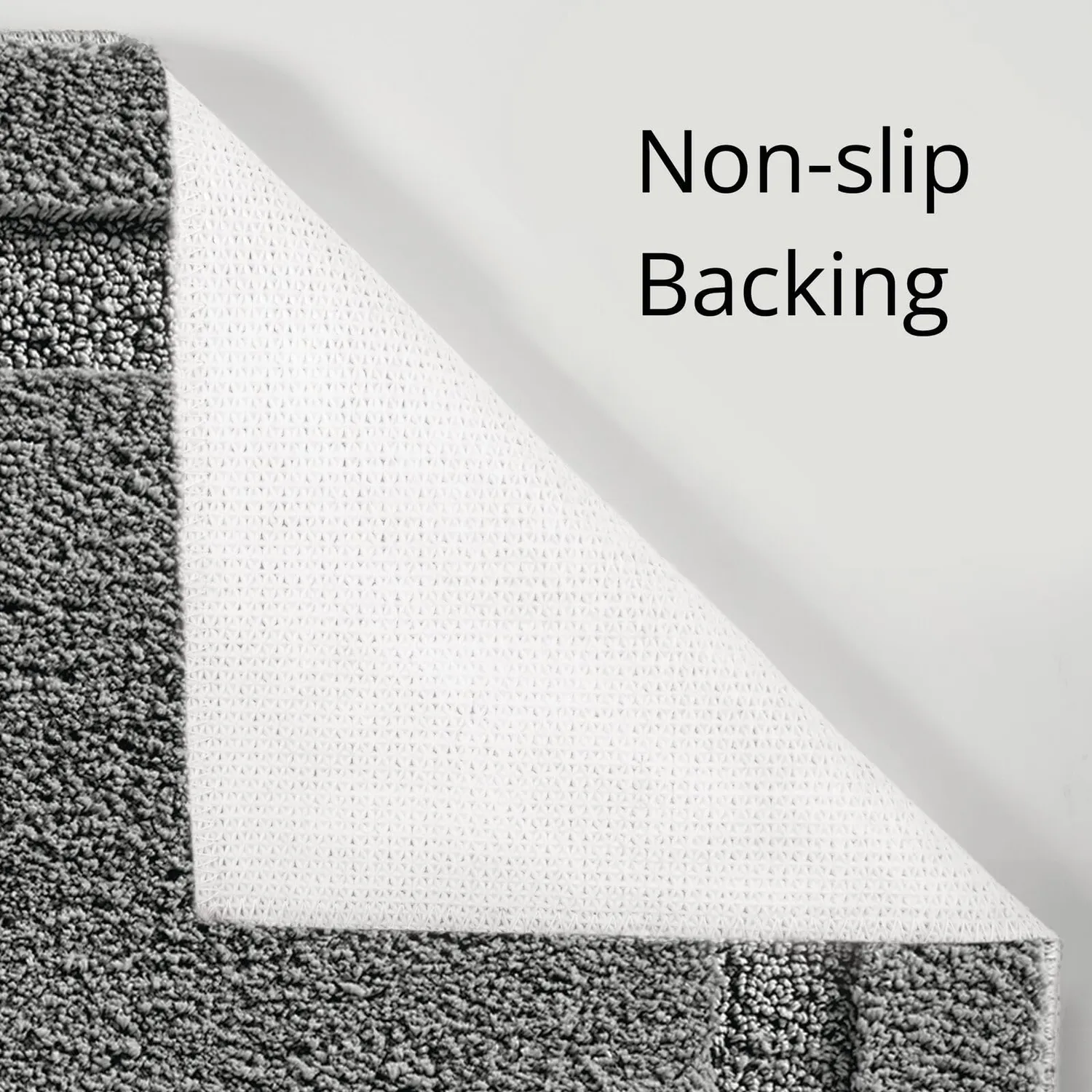 mDesign Badteppich 3er-Set Mikrofaser dunkelgrau