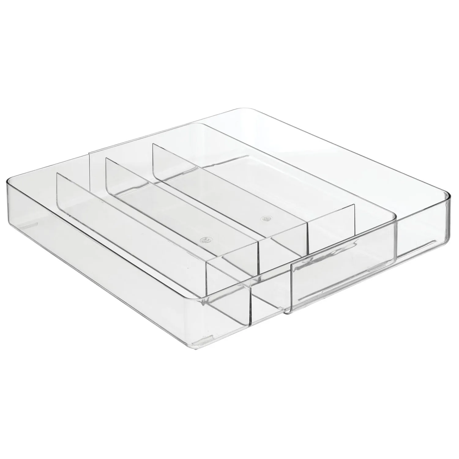 mDesign Schubladenbox Besteckkasten 6 Fächer transparent