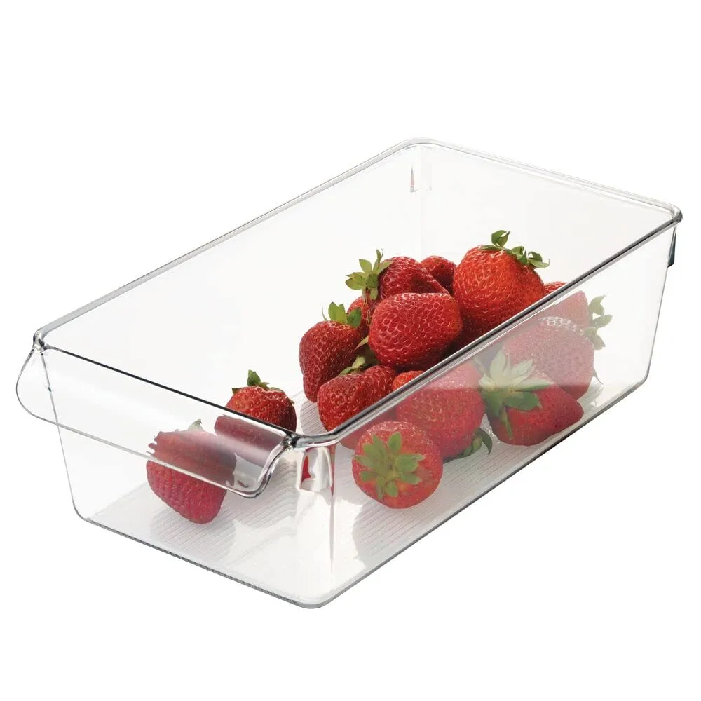 mDesign Aufbewahrungsbox groß transparent 4er Set mit Griff