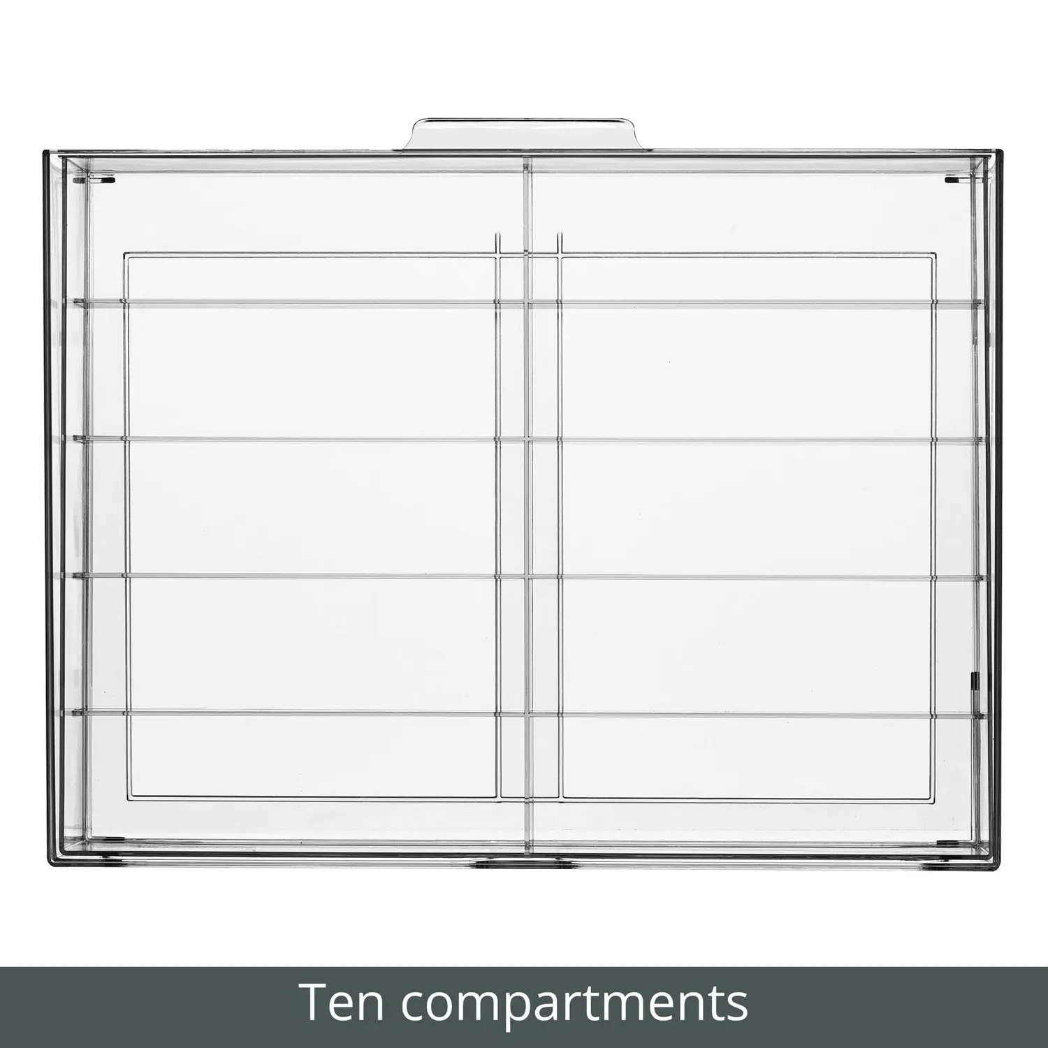 mDesign Brillenaufbewahrung 2 Schubladen weiß transparent