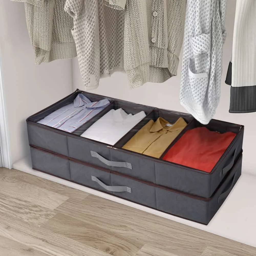 Lifewit Unterbett Aufbewahrungstasche 57L 2er Pack Trenner