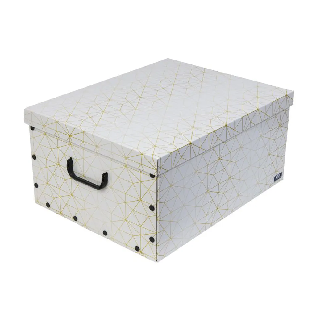 Kreher Karton Christbaumkugeln Retro Weiß Gold 3er Set