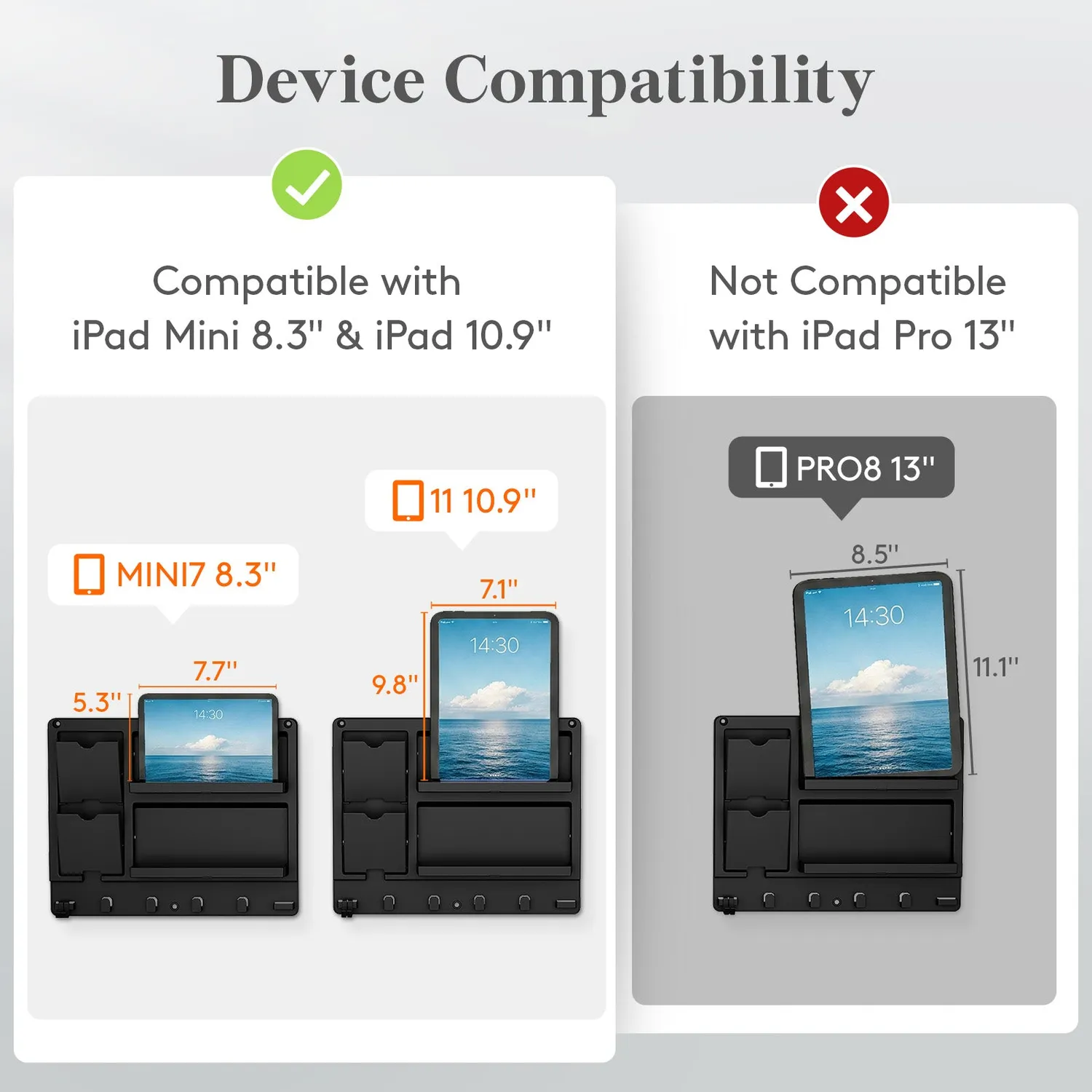 Lifewit Wandregal Nachttisch Schwarz 35x28 cm klebend
