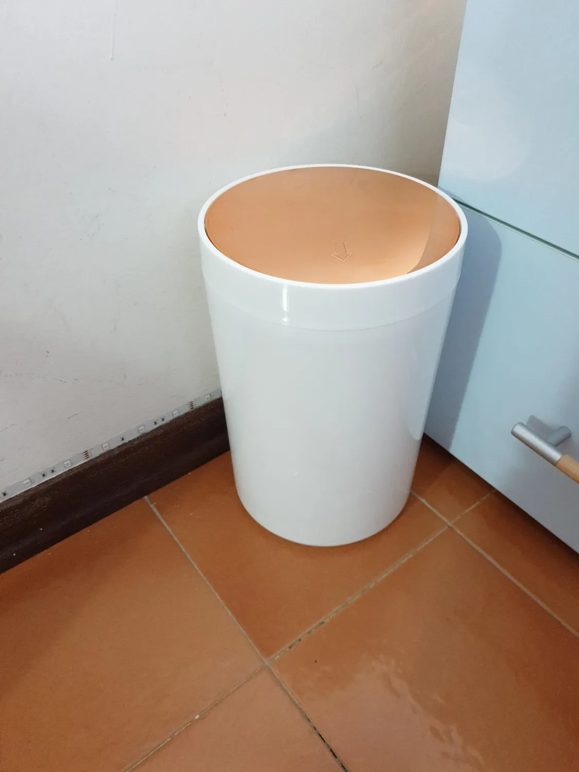 mDesign Mülleimer Bambus Deckel 5L grau