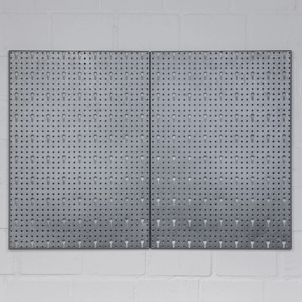 Kreher Hakenwand Lochwandblech Grau 40x58 20 Haken Set