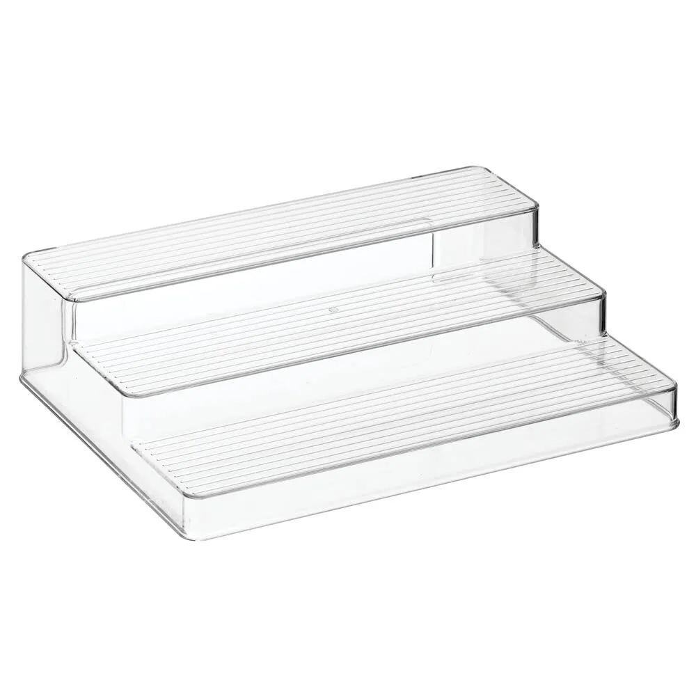 mDesign Gewürzregal 3 Ebenen Transparent Kunststoff