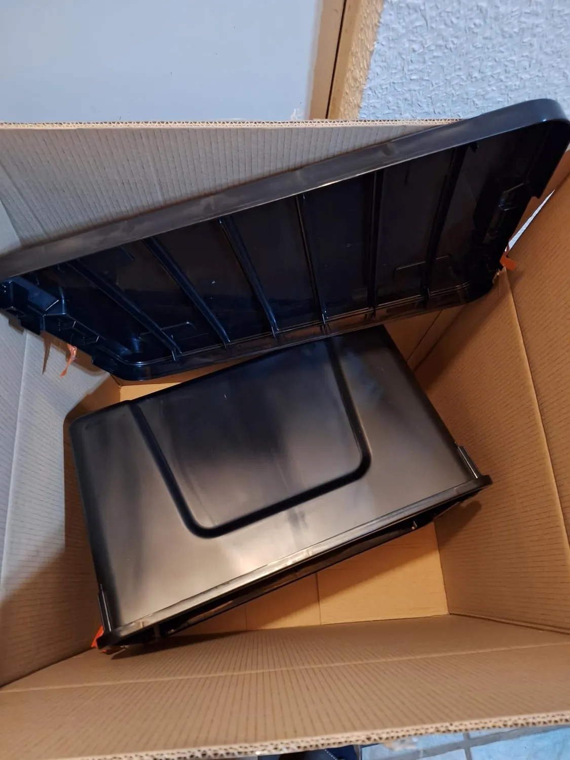 Iris Ohyama SIA-75 Aufbewahrungsbox 75L 3er Set schwarz robust